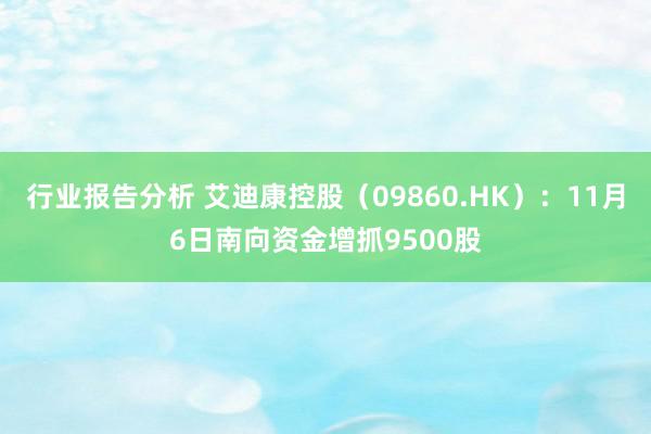 行业报告分析 艾迪康控股（09860.HK）：11月6日南向资金增抓9500股