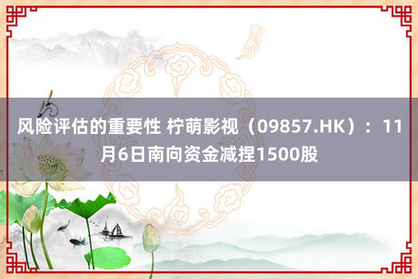 风险评估的重要性 柠萌影视（09857.HK）：11月6日南向资金减捏1500股