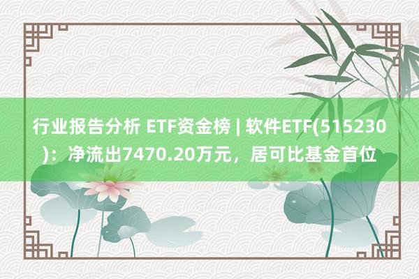 行业报告分析 ETF资金榜 | 软件ETF(515230)：净流出7470.20万元，居可比基金首位