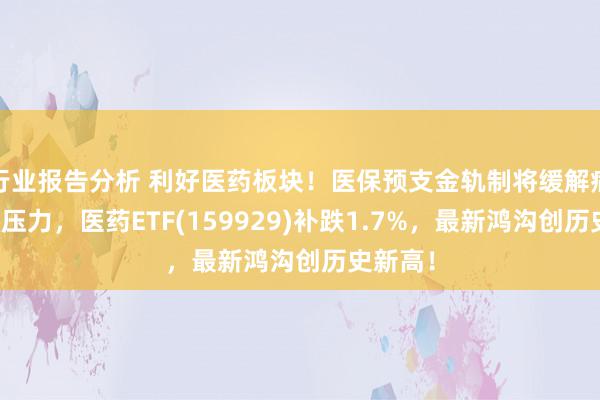 行业报告分析 利好医药板块！医保预支金轨制将缓解病院回款压力，医药ETF(159929)补跌1.7%，最新鸿沟创历史新高！