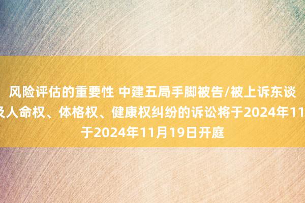 风险评估的重要性 中建五局手脚被告/被上诉东谈主的1起波及人命权、体格权、健康权纠纷的诉讼将于2024年11月19日开庭