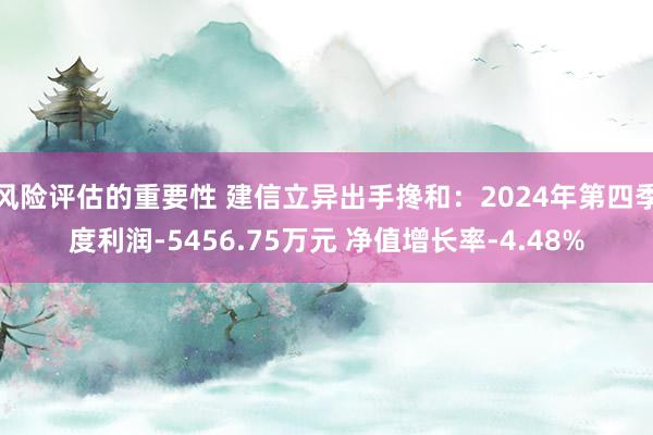 风险评估的重要性 建信立异出手搀和：2024年第四季度利润-5456.75万元 净值增长率-4.48%