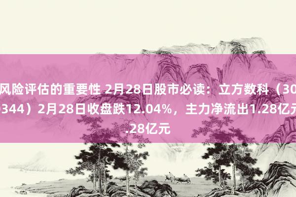 风险评估的重要性 2月28日股市必读：立方数科（300344）2月28日收盘跌12.04%，主力净流出1.28亿元